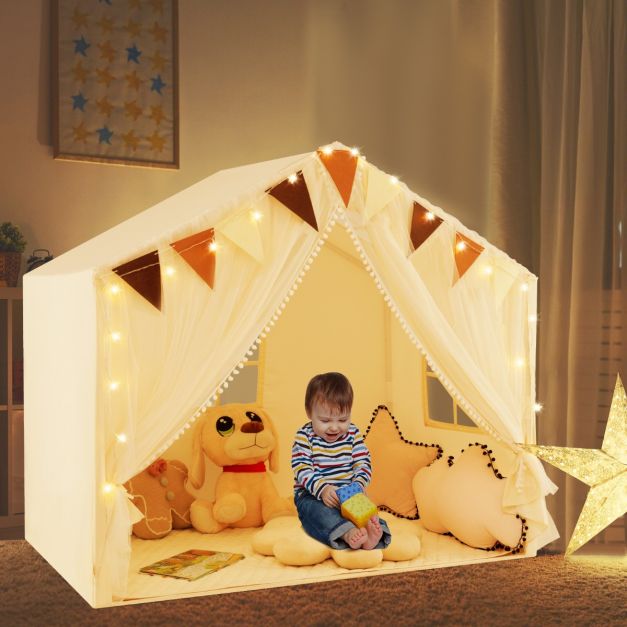 Coast Kindertent met Mat en Verlichting - Wit -