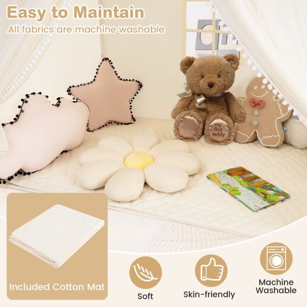 Coast Kindertent met Mat en Verlichting - Wit -