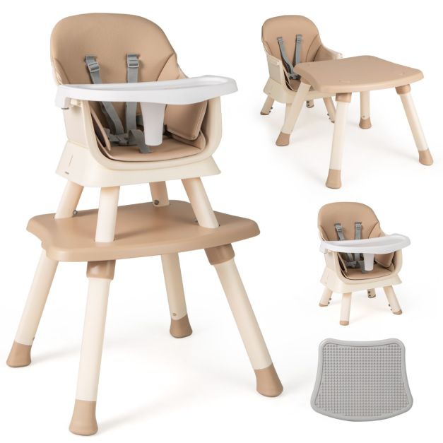 Coast Kinderstoel - 6in1 - Verstelbaar - Veilig - Bouwsteen - 58x58x98cm - Lichtgrijs