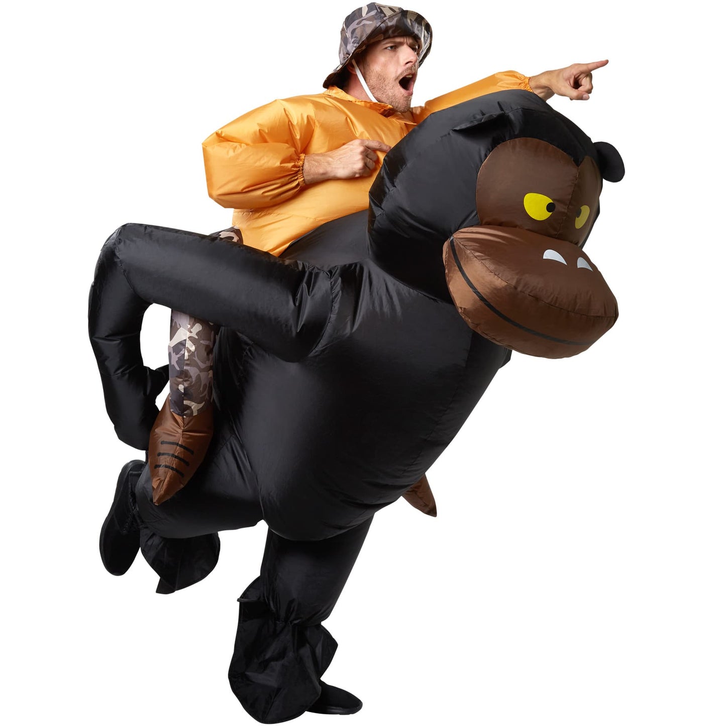 big game hunter - grootwildjagerskostuum voor volwassenen - universeel - pak en hoed - 180-200 cm