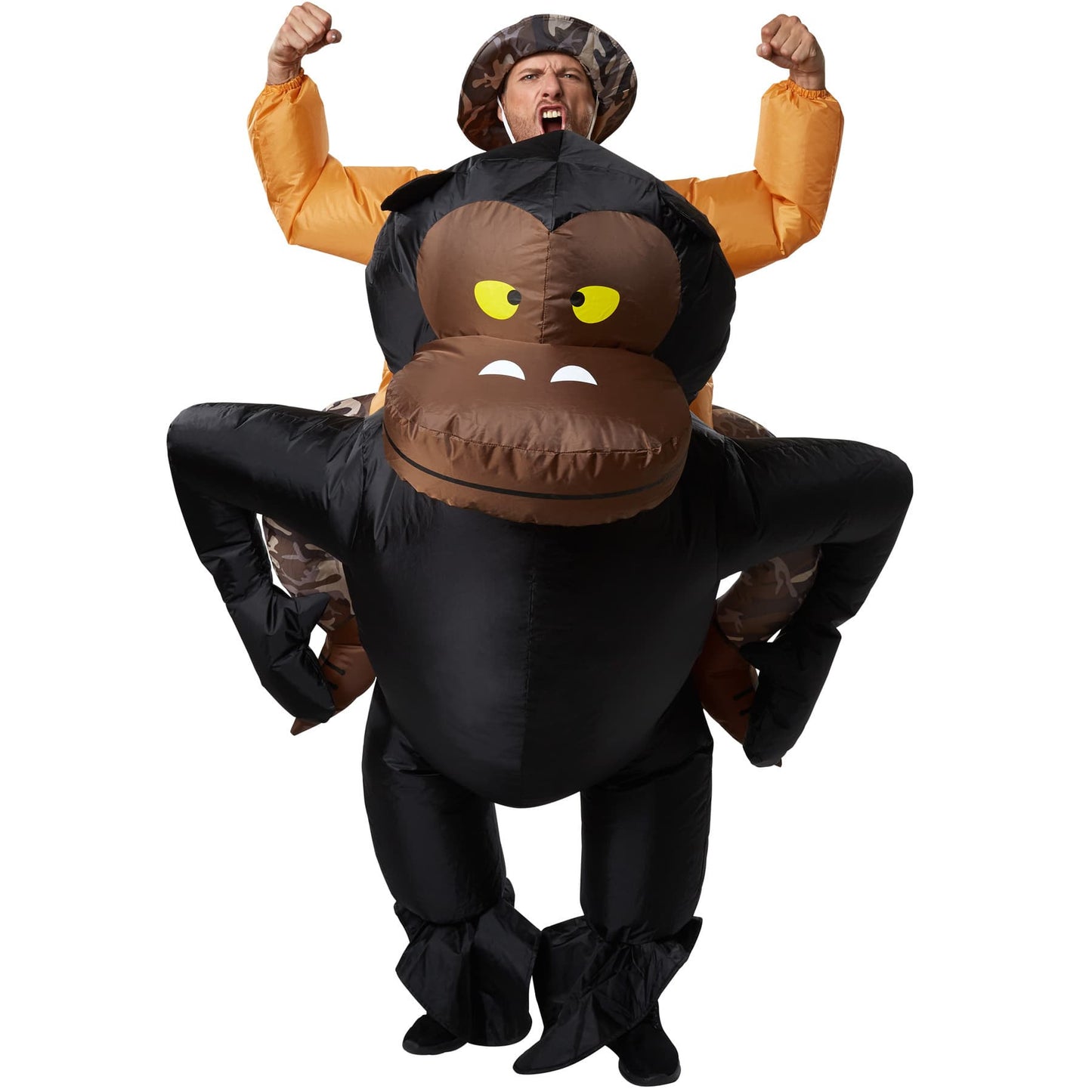 big game hunter - grootwildjagerskostuum voor volwassenen - universeel - pak en hoed - 180-200 cm