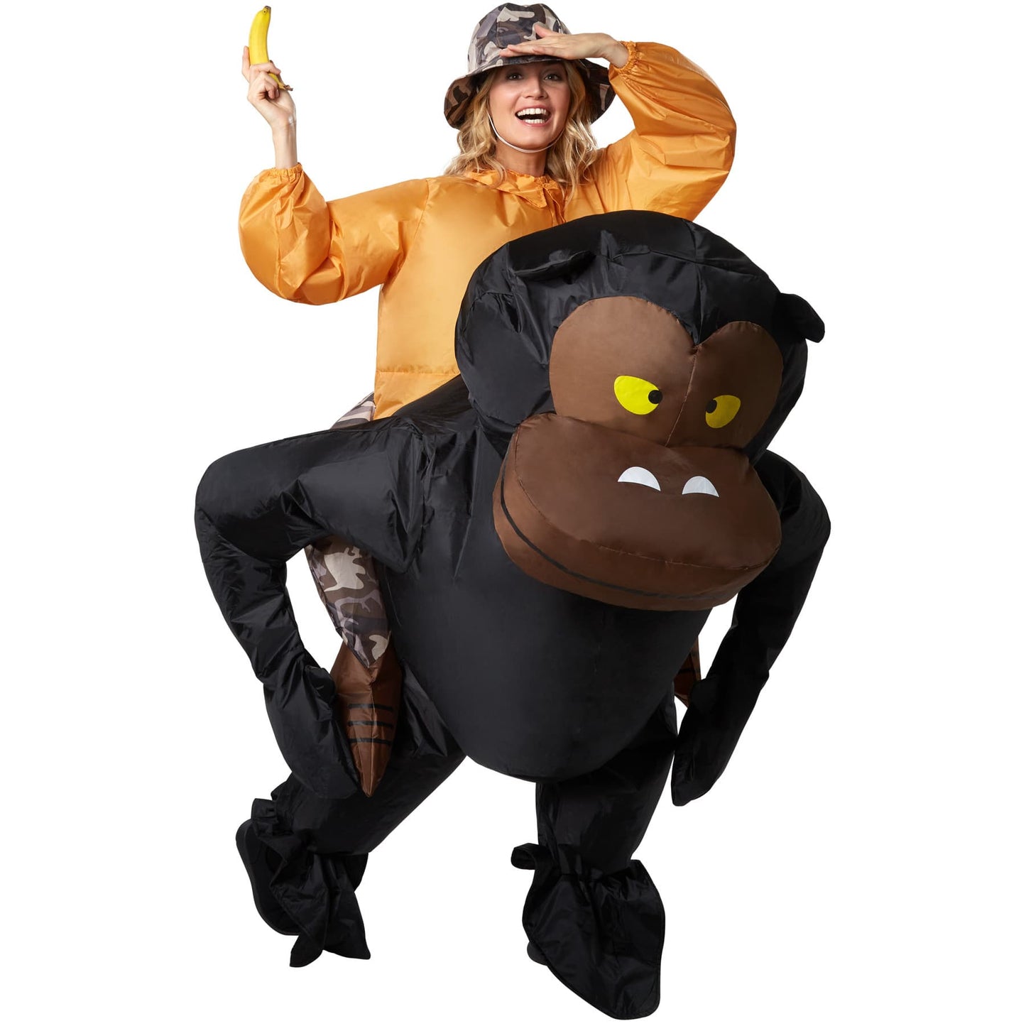 big game hunter - grootwildjagerskostuum voor volwassenen - universeel - pak en hoed - 180-200 cm