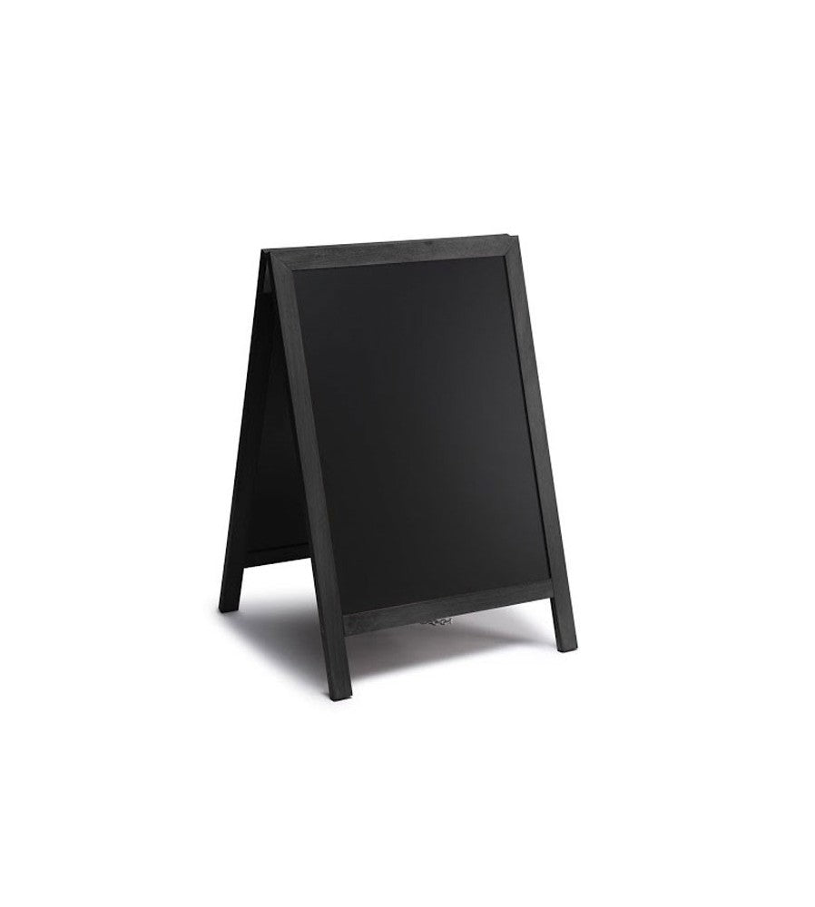 Krijtstoepbord - Houten Frame - bxh 75x135cm - ZWART