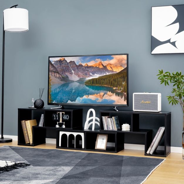 Coast TV-meubel met Vakken - 3-delig - Vrije combinatie - Zwart
