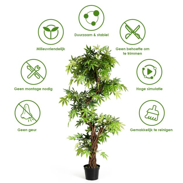 Coast Kunst Bonsai - PVC - Voor Binnen & Buiten - 160 cm