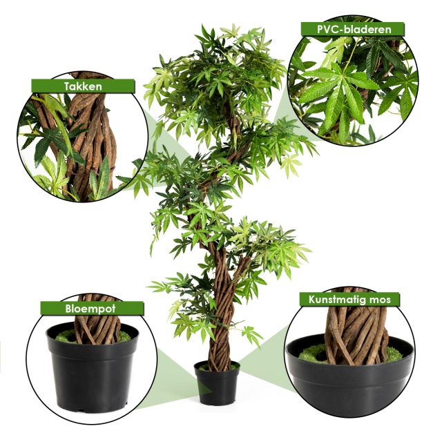 Coast Kunst Bonsai - PVC - Voor Binnen & Buiten - 160 cm