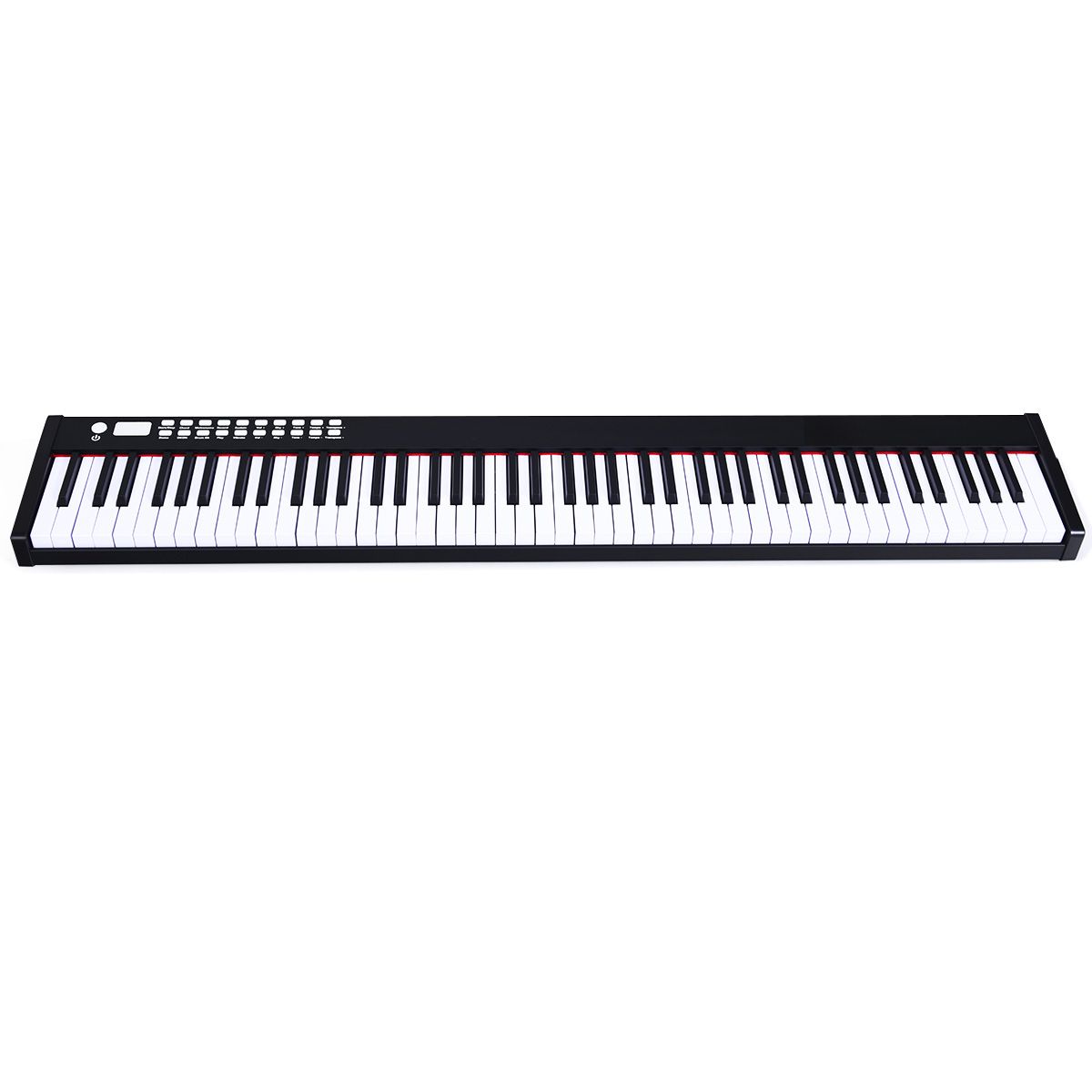 Coast 88 Toetsen Digitale Piano voor Kinderen en Volwassenen – 127×21,5×6,5 cm – Zwart/Wit – Inclusief Draagtas en Sustainpedaal