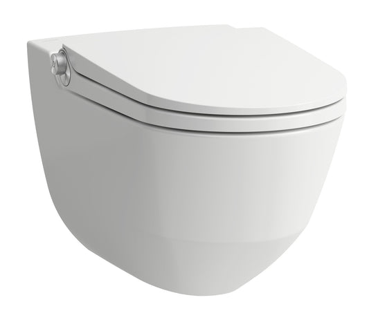LAUFEN Cleanet Riva Douchewc – 370×590 mm – Wandmodel – Randloos – Inclusief Luxe WC-Bril - Wit