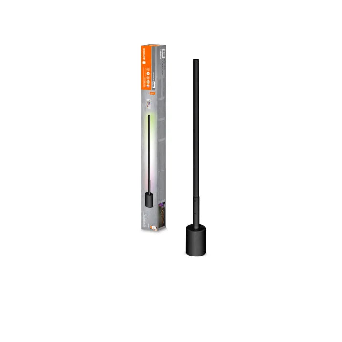 Ledvance Cornerslim Smart Wifi Vloerlamp 80 cm – Zwart – RGB & CCT – Slanke Smart Staande Lamp voor Modern Interieur