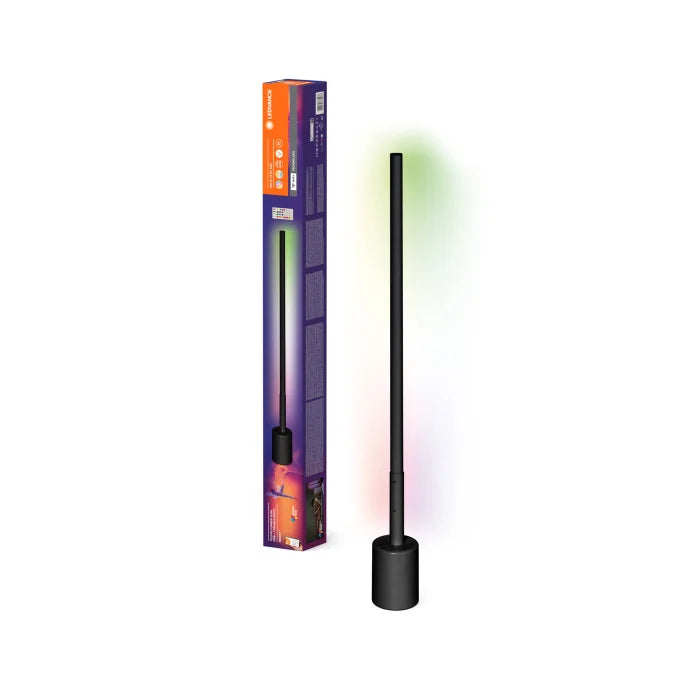 Ledvance Cornerslim Smart Wifi Vloerlamp 80 cm – Zwart – RGB & CCT – Slanke Smart Staande Lamp voor Modern Interieur