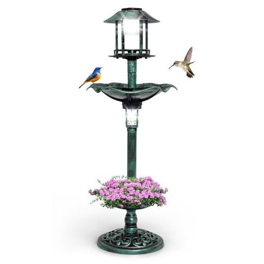 Coast Vogelvoederhuisje - Zonne-energie - PP - Ø43x110cm - Groen