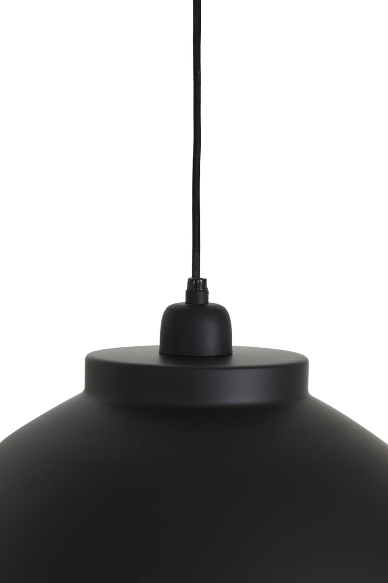 Light & Living KYLIE Hanglamp Ø45x32 cm – Zwart met Nikkel/Goud Detail – Modern Industrieel – E27