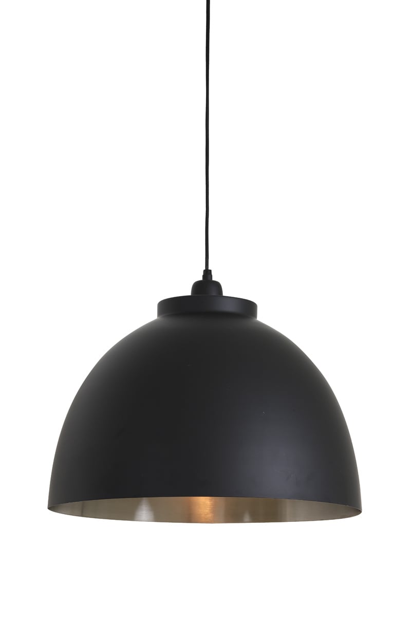 Light & Living KYLIE Hanglamp Ø45x32 cm – Zwart met Nikkel/Goud Detail – Modern Industrieel – E27
