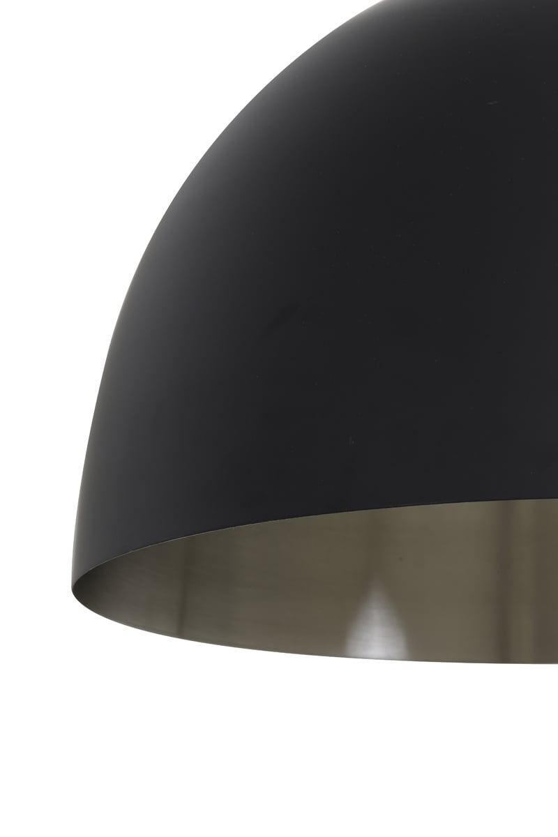 Light & Living KYLIE Hanglamp Ø45x32 cm – Zwart met Nikkel/Goud Detail – Modern Industrieel – E27