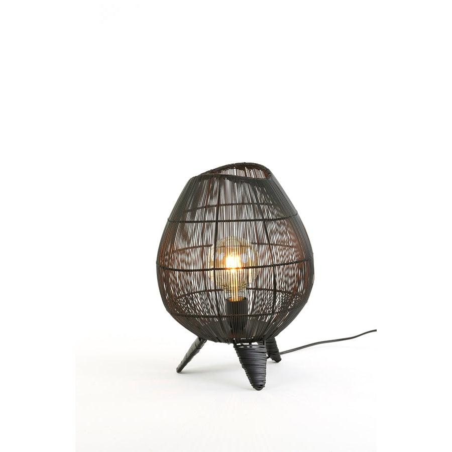 Light & Living - Tafellamp YUMI - Ø28 cm - Zwart