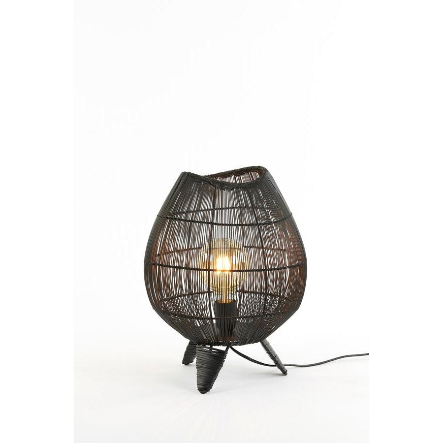 Light & Living - Tafellamp YUMI - Ø28 cm - Zwart