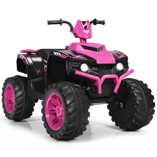 Coast Elektrische Kinder Quad - 2,8-5 km/u - 12V - Met Muziek - 104 x 67 x 74 cm - Roze/Zwart