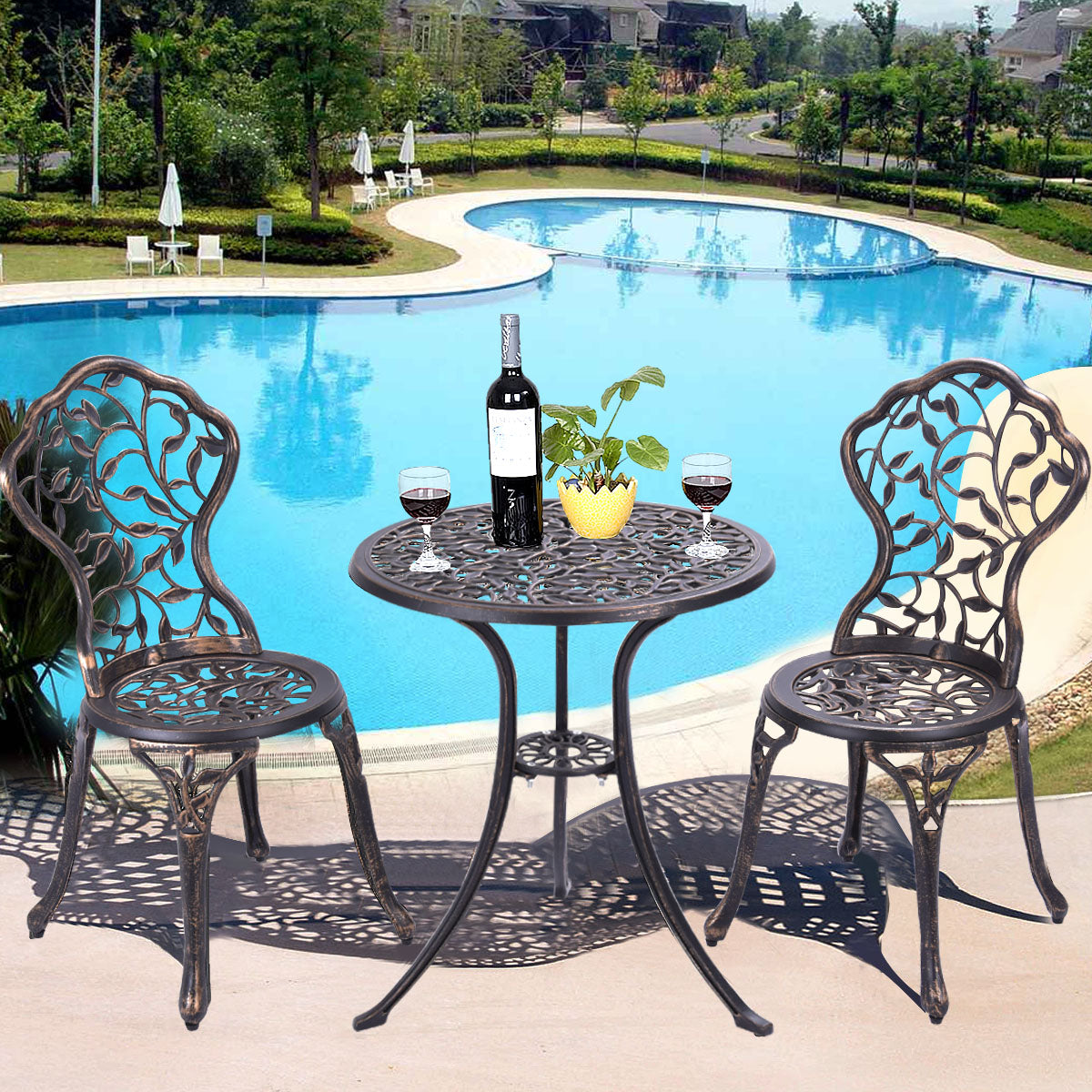 Coast - 3-Delige buiten bistro set - Tafel en twee stoelen