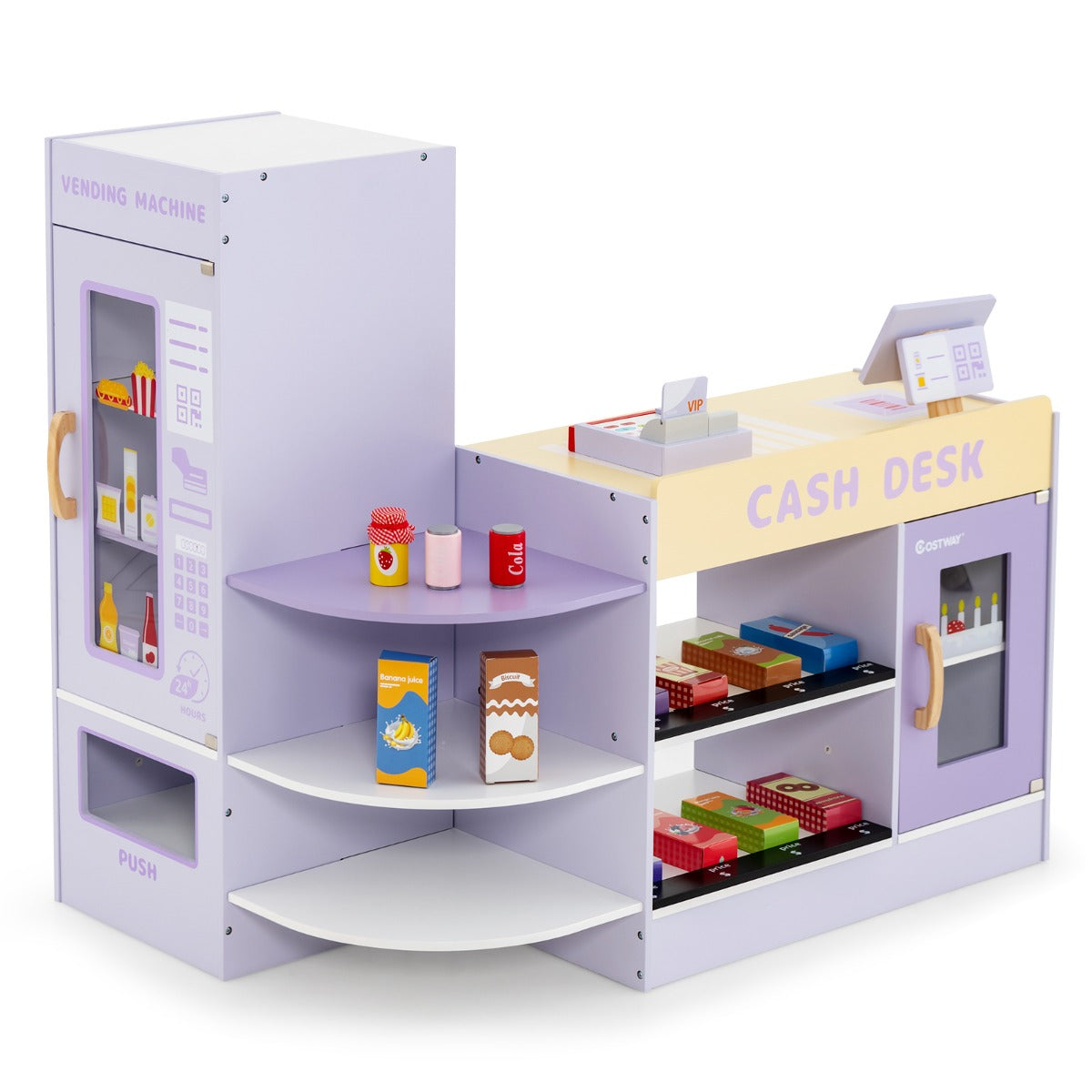 coast Kinderwinkel – Supermarktset met Kassa - roze