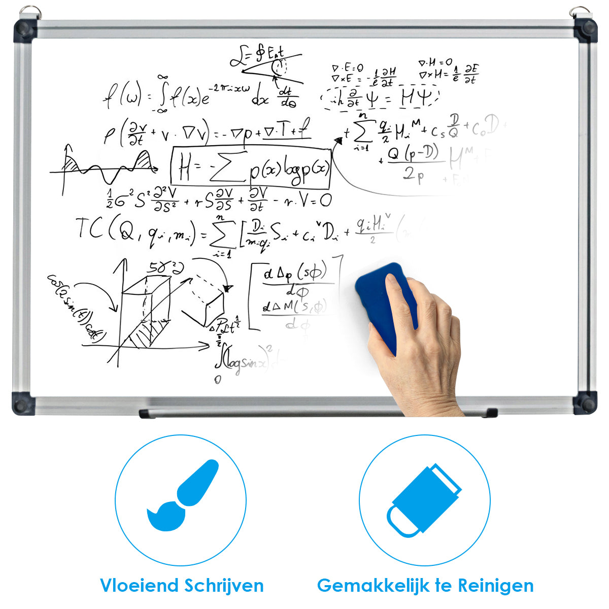 Coast Whiteboard Magnette Table schrijft paneelwandtafel memoboard met aluminium frame 60 x 40 cm