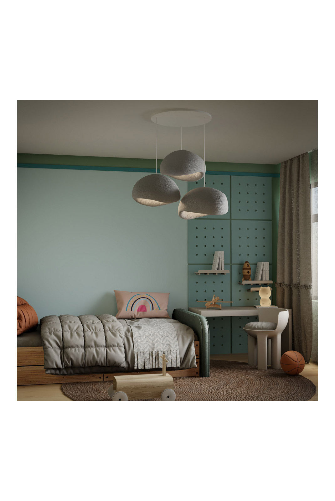 abi Loom - Wabi Sabi Haze & Hues Plafondlamp - 3-Lichts - Grijze Betonlook
