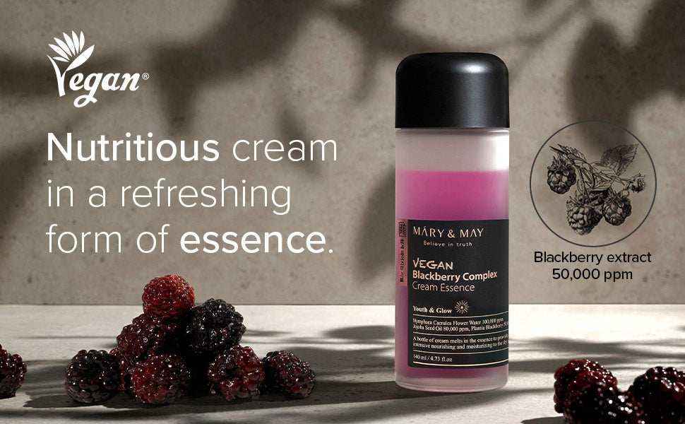 Mary&May Cream Essence - Vegan - 30 ml - Hydraterend - Voedend - Ceramide - Paars
