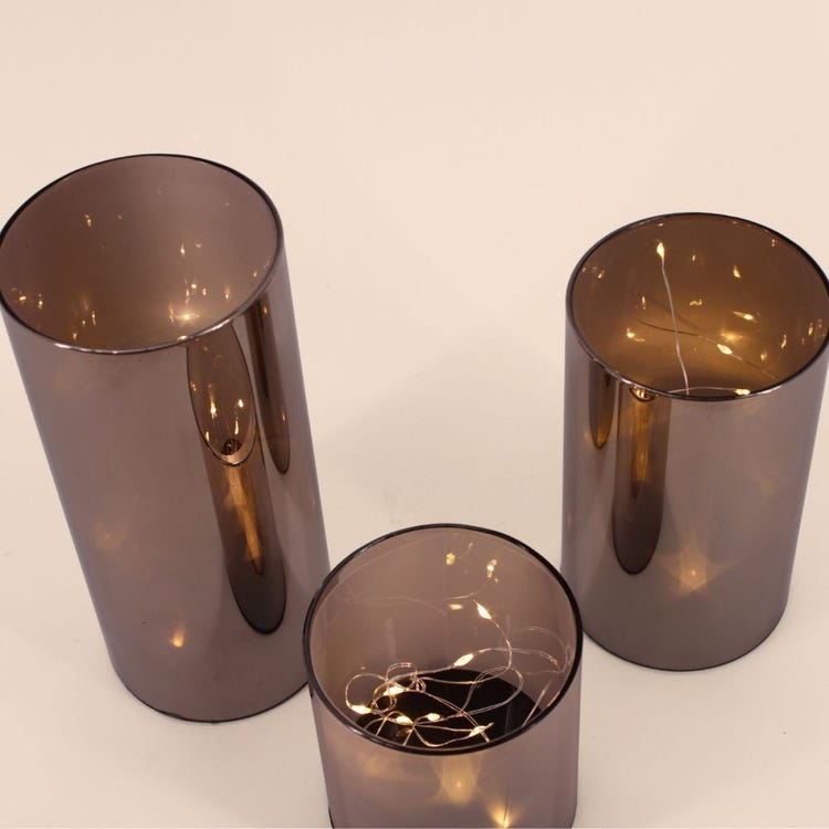 Coffret Sterlampen - 3 Stuks - Decoratief - Tafellamp - Zilver/Multicolor