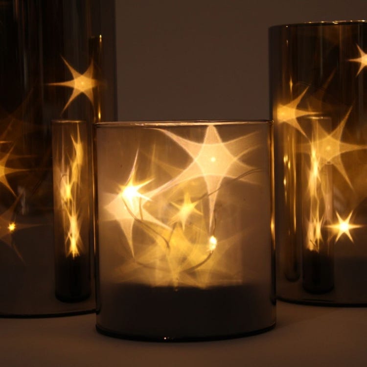 Coffret Sterlampen - 3 Stuks - Decoratief - Tafellamp - Zilver/Multicolor