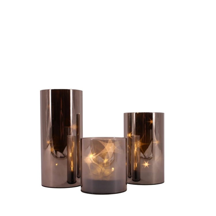 Coffret Sterlampen - 3 Stuks - Decoratief - Tafellamp - Zilver/Multicolor
