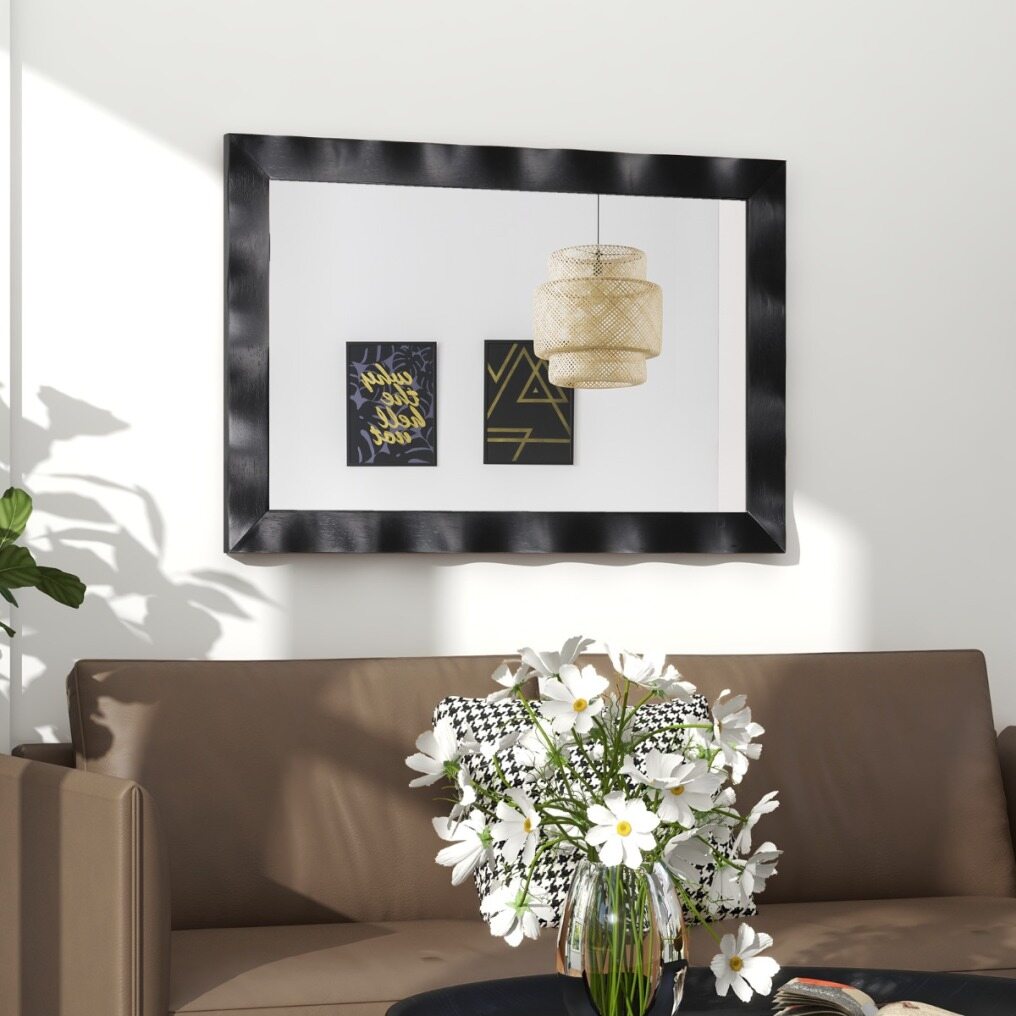 Coast WoodLuxe Wandspiegel 106 x 71,5 cm – Rustiek Houten Frame Naturel