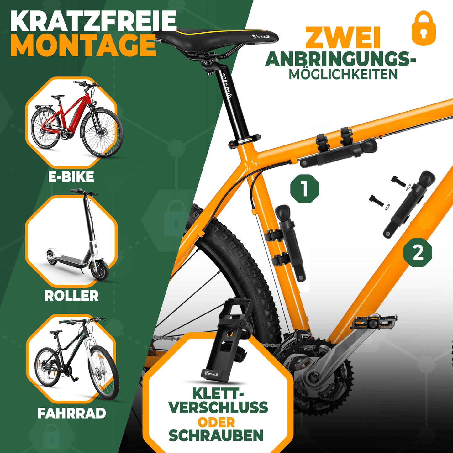 MIVELO - Vouwslot Met Cijfercode - 120 cm Lang - Watervast - Beveiligingsniveau 10/10 - Carbonstaal - Zwart