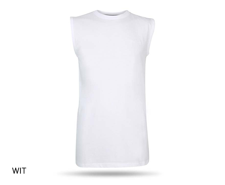 Pierre Cardin Paris Mouwloos T-shirt – Wit – XXL | Tijdloze Stijl & Comfort