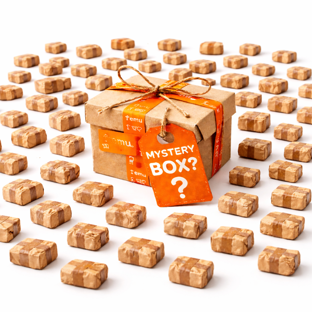 Temu Mystery Box - 50 Pakketjes +12 GRATIS - Small - Ongeopende Verloren Pakketjes