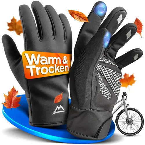 Nextcover® Winter fietshandschoenen heren & dames met ThermoShield 2.0 I Unisex winter fietshandschoenen in maten S-XXL I Warme & waterdichte thermo fietshandschoenen winter waterproof