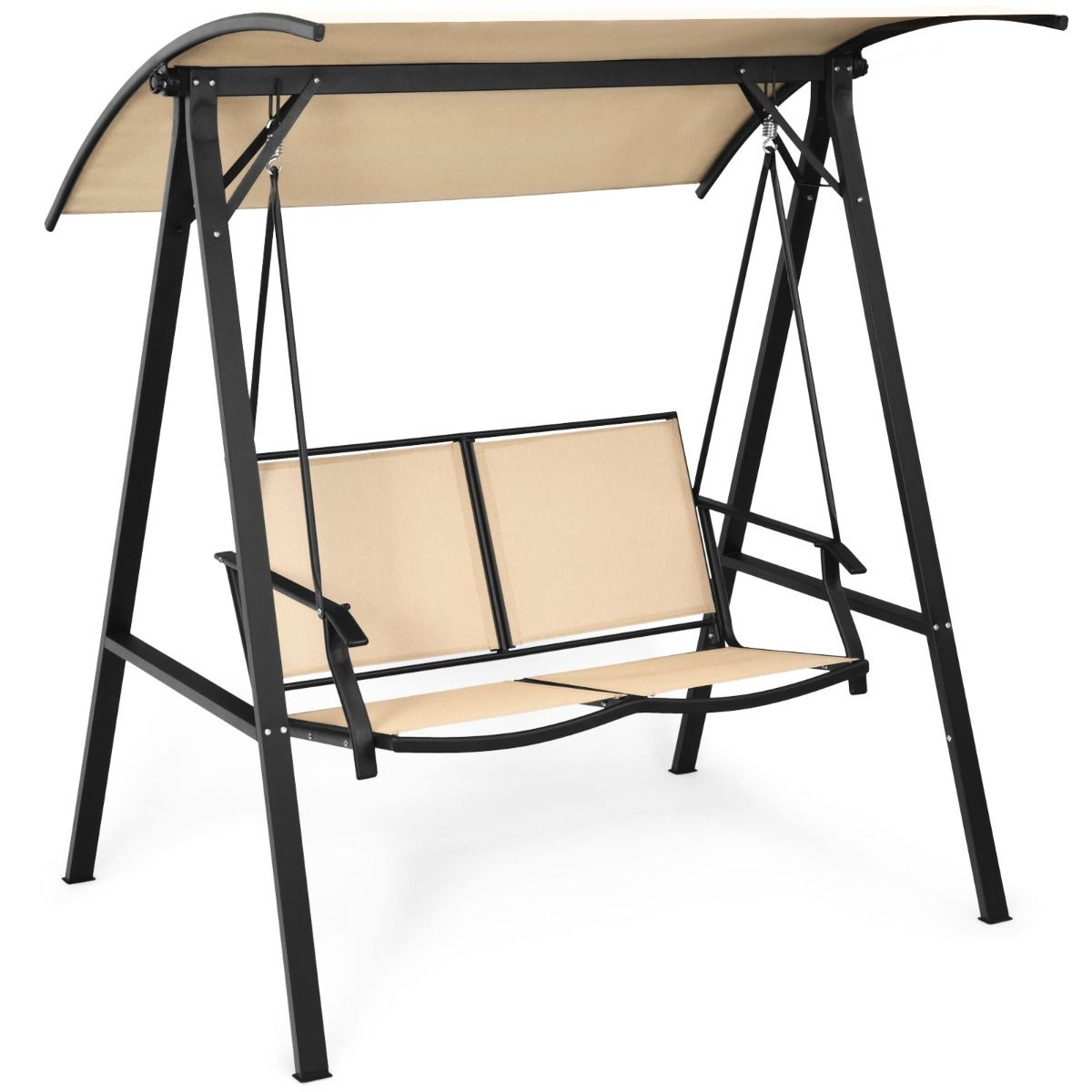 Coast Tuinschommel Met Luifel - 2-Zits - Metalen Frame - 152 x 112 x 165 cm - Beige
