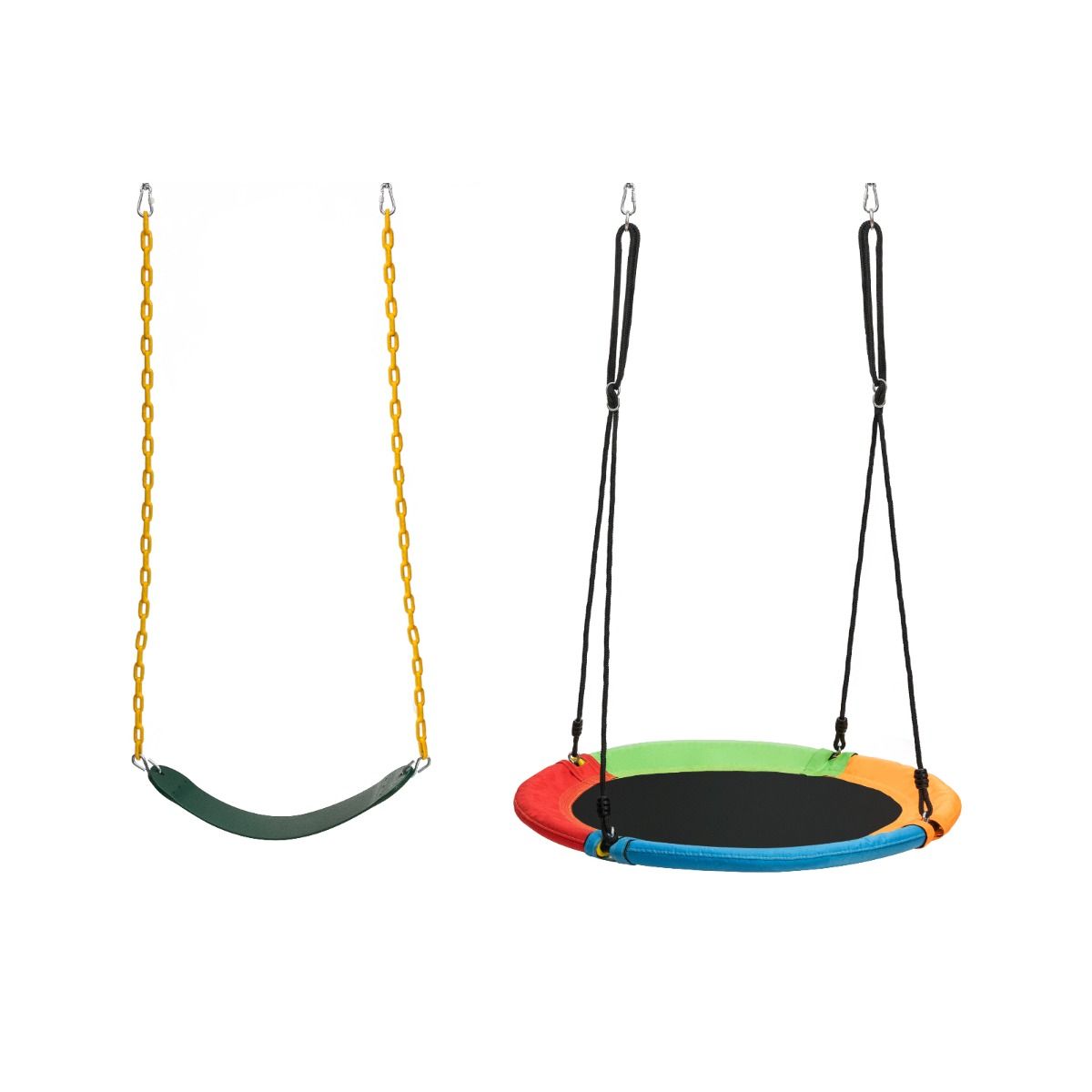 Coast Schommelset voor Kinderen Groen/Zwart – 257 x 183 x 183 cm – Met 2 Schommels
