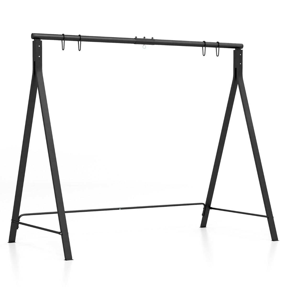 Coast Frame voor Schommelbank/Hangstoel - 5 Ophangringen - Metaal Zwart -210 x 115 x 175 cm - Max 160kg