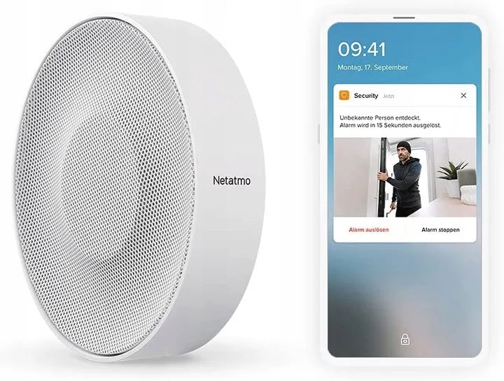 Netamo NIS01 Anti Inbraak Sirene - Draadloos - 110 dB Geluid - 130 x 35 mm - Wit