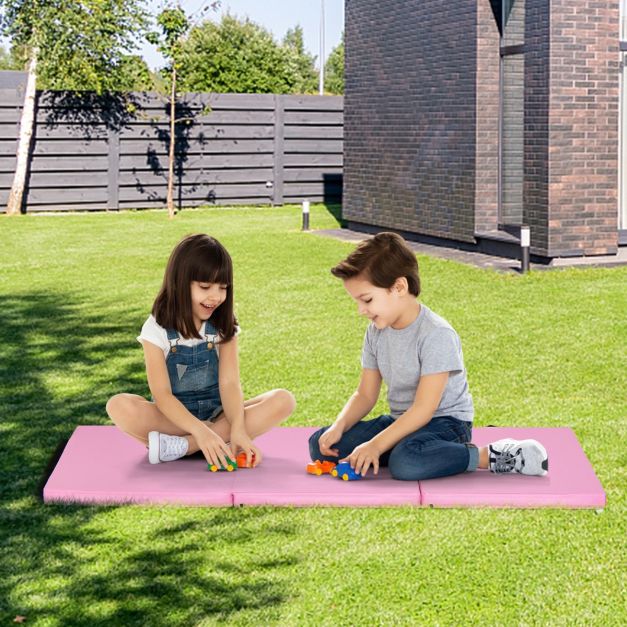 Coast Gymnastiekmat met 2 Handvatten - Parelkatoen - Roze - 180x60x5 cm