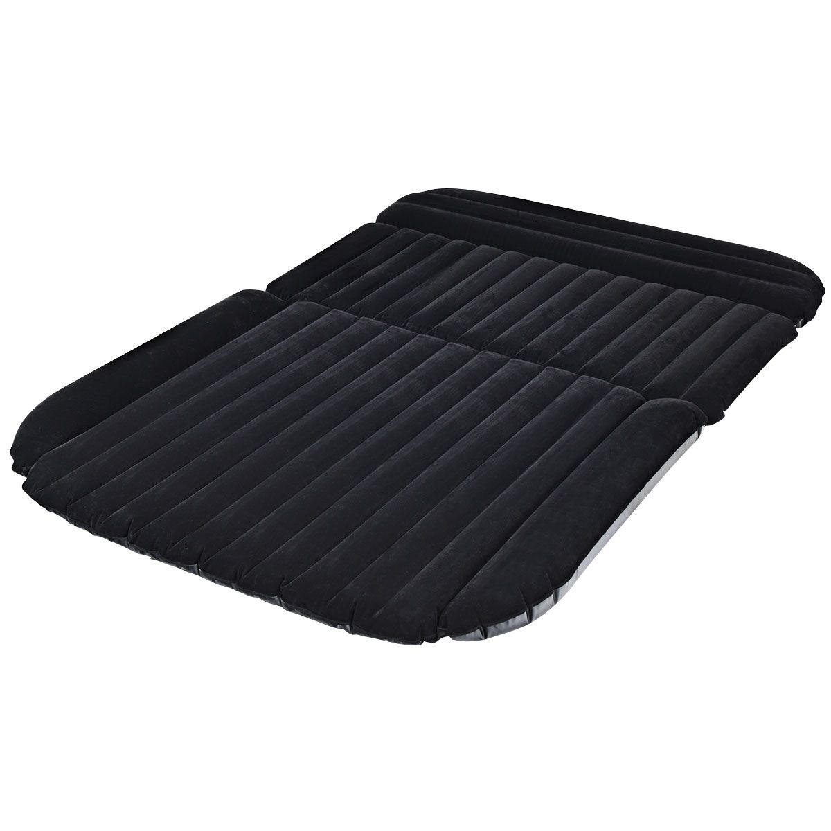 coast Auto Luchtmatras - 180×123×12,5 cm – Zwart – Opblaasbaar Achterbank Luchtbed met Elektrische Pomp