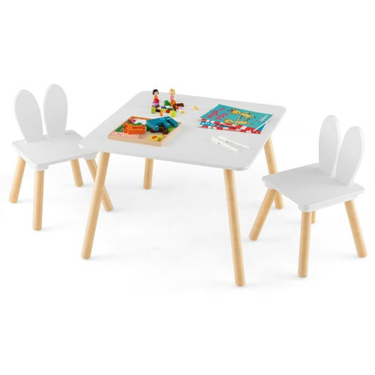 Coast Kindertafelset – Incl. 2 Stoelen – 62 x 62 x 43 cm – Wit
