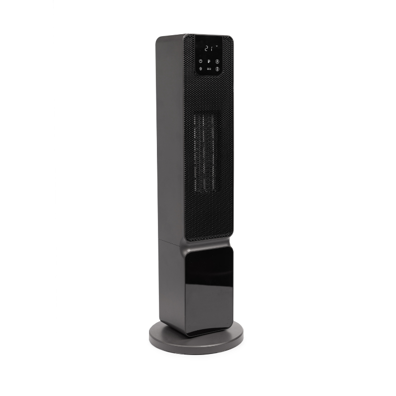QLT Torenheater met vlammenspel – 92 cm hoog – zwart – stijlvolle elektrische heater voor binnen en overdekt terras