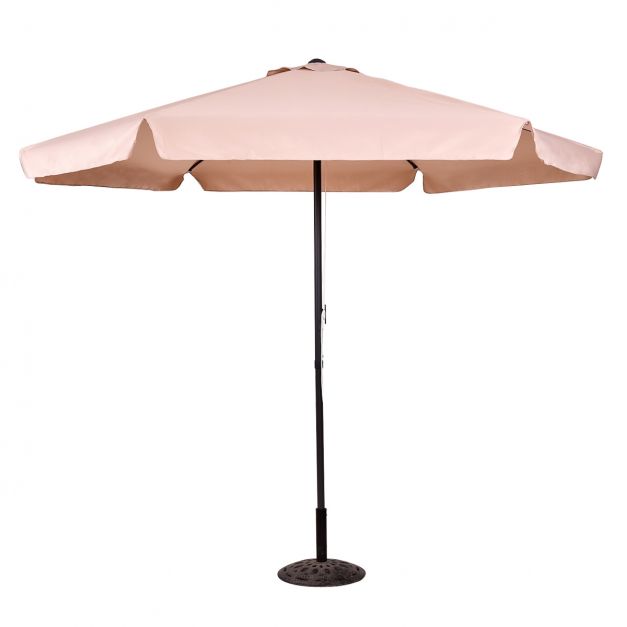 Coast Parasol – Kantelbaar – Houten Frame – Waterdicht Polyester met UV-Bescherming – Ø 3 m – Beige