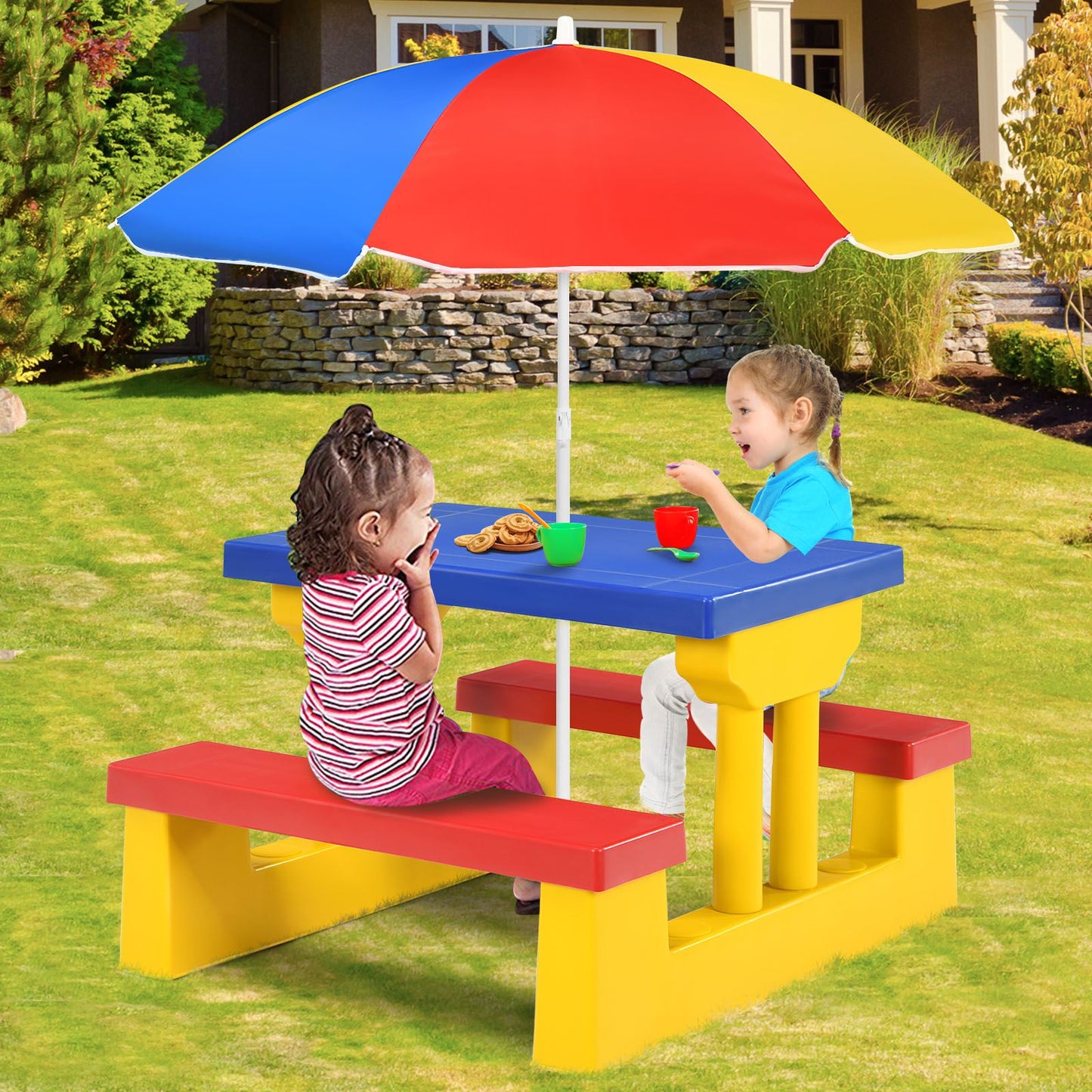 Coast Children's Seating Group kindertafel picknickbank met parasol
