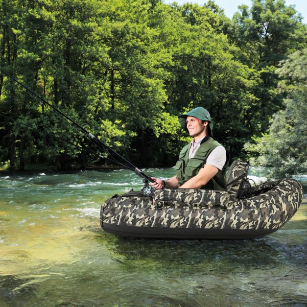 Coast Opblaasbare Vissersboot - Max.150 kg - Camouflage - PVC - 146x109x44 cm
