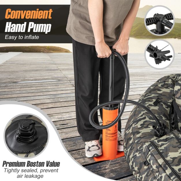 Coast Opblaasbare Vissersboot - Max.150 kg - Camouflage - PVC - 146x109x44 cm