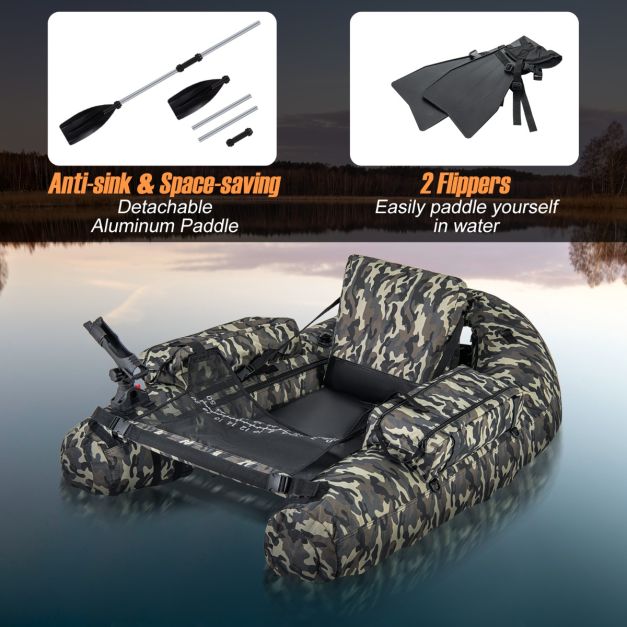 Coast Opblaasbare Vissersboot - Max.150 kg - Camouflage - PVC - 146x109x44 cm