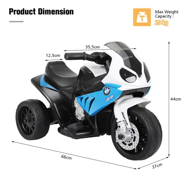Coast Elektrische Motorfiets voor Kinderen – 6V – 66 x 37 x 44,5 cm – Blauw
