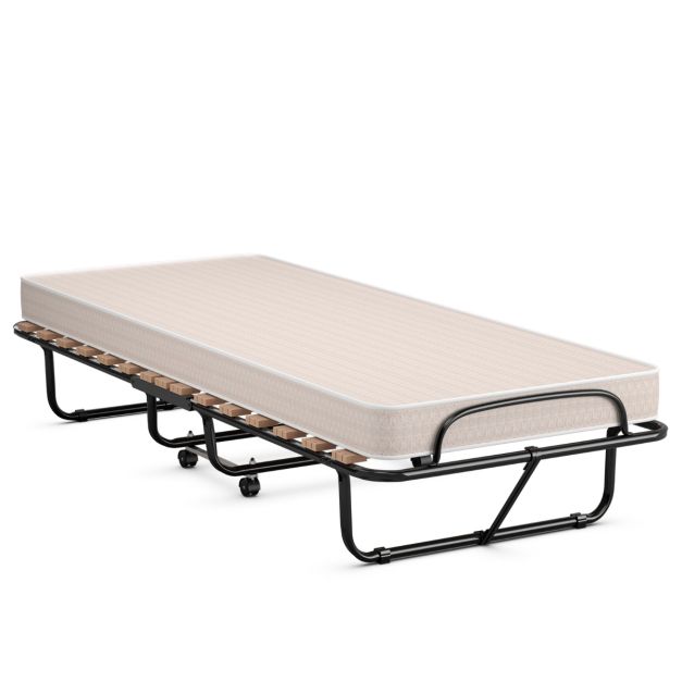 Coast Bed - Opvouwbaar - Tot 120kg. - Incl. Traagschuim Matras - 80 x 190 x 39 cm - Beige