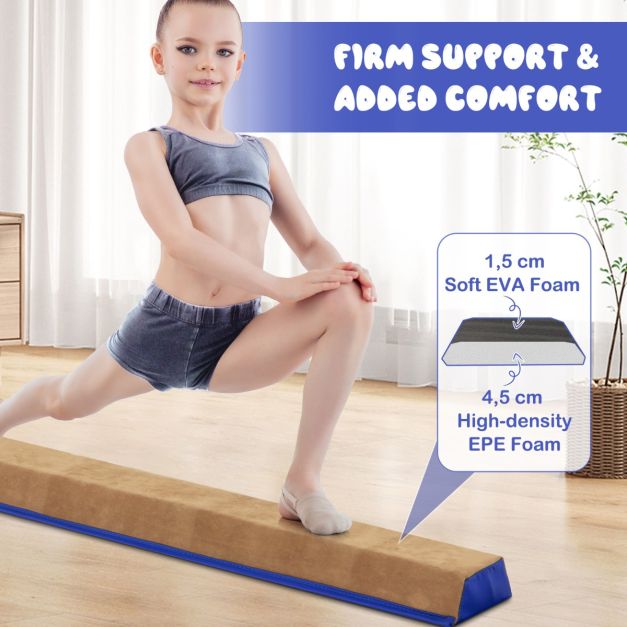Coast Evenwichtsbalk - Opvouwbaar - EVA- & EPE-schuim - Max 73Kg - 240 x 15 x 6,5cm - Blauw